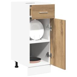 Berkfield Home Durable Drawer Bottom Cabinet Artisan Oak 30x46x81.5 cm Engineere in Brown - thumbnail 1