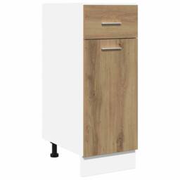 Berkfield Home Durable Drawer Bottom Cabinet Artisan Oak 30x46x81.5 cm Engineere in Brown - thumbnail 3