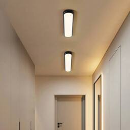 NIVOR 100cm Acrylic Linear LED Dimmable Flush Mount Ceiling Light Remote in True Black - thumbnail 7