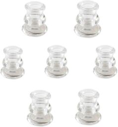 Marco Paul Set of 7 Glass Candle Holder Tapered Candle Tabletop Centrepeice in Clear - thumbnail 1