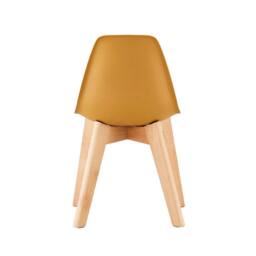 sweeek Set of 2 children's chairs Scandinavian style with beech wood in Mustard - thumbnail 4