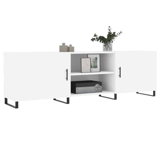 Berkfield Home TV Cabinet White 150x30x50 cm Engineered Wood - Size: 150 x 30 x 50 cm - image 1