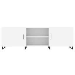 Berkfield Home TV Cabinet White 150x30x50 cm Engineered Wood - Size: 150 x 30 x 50 cm - thumbnail 5