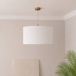 CGC Lighting CGC Ramona 46cm White Ruffled Paper Large Lampshade with Diffuser - thumbnail 2