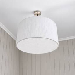 CGC Lighting CGC Ramona 46cm White Ruffled Paper Large Lampshade with Diffuser - thumbnail 4