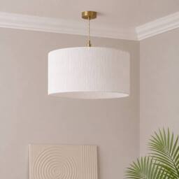 CGC Lighting CGC Ramona 46cm White Ruffled Paper Large Lampshade with Diffuser
