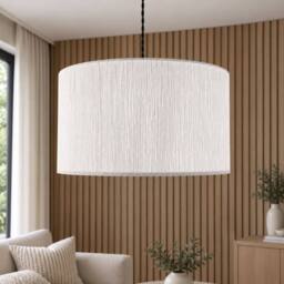 CGC Lighting CGC Ramona 46cm White Ruffled Paper Large Lampshade with Diffuser - thumbnail 6