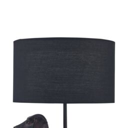 First Choice Lighting Ronnie - Dachshund Dog Lamp with Black Fabric Shade - thumbnail 3