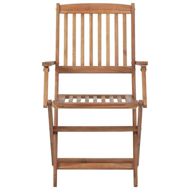 Berkfield Home Durable Folding Outdoor Chairs 2 pcs Solid Acacia Wood in Brown - image 1