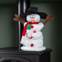 Samuel Alexander 35cm Singing & Dancing Animated Sherbert Snowman Christmas Decoration in White - thumbnail 8