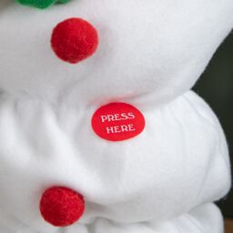 Samuel Alexander 35cm Singing & Dancing Animated Sherbert Snowman Christmas Decoration in White - thumbnail 7