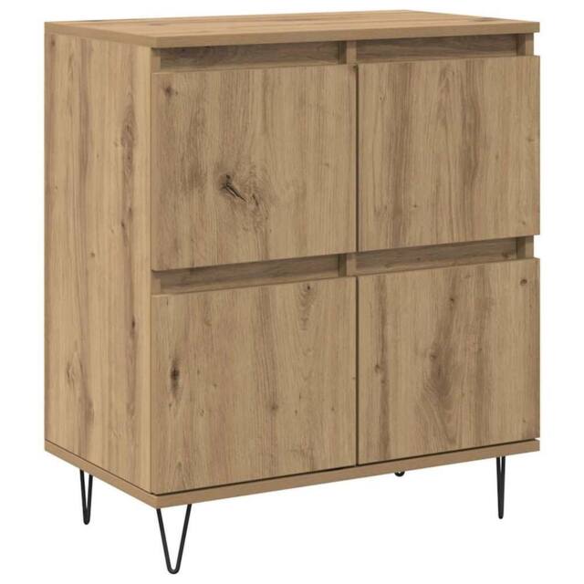 Berkfield Home Sideboard with Storage with Door Brown 60 x 35 x 70 cm Engineered wood - image 1