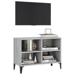 Berkfield Home TV Cabinet with Metal Legs Grey Sonoma 69.5x30x50 cm - thumbnail 3