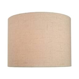 Happy Homewares Contemporary & Elegant Textured Linen Fabric Lamp Shade in Taupe - Size: 16 inches - thumbnail 5
