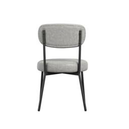 Lemon Pavilion Furniture Smith Dining Chair (Pack of 2) - PU/Metal - L50 x W48 x H79 cm in Grey - Size: 2 Pack - thumbnail 3
