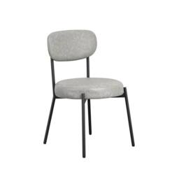 Lemon Pavilion Furniture Smith Dining Chair (Pack of 2) - PU/Metal - L50 x W48 x H79 cm in Grey - Size: 2 Pack - thumbnail 2