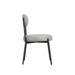 Lemon Pavilion Furniture Smith Dining Chair (Pack of 2) - PU/Metal - L50 x W48 x H79 cm in Grey - Size: 2 Pack - thumbnail 5