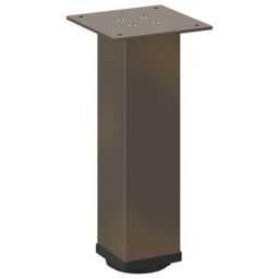 Berkfield Home Coffee Table Legs 4 pcs Natural Steel 42-44 cm Steel in Brown - thumbnail 4