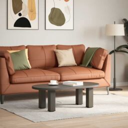 Berkfield Home Coffee Table Legs 4 pcs Natural Steel 42-44 cm Steel in Brown - thumbnail 3