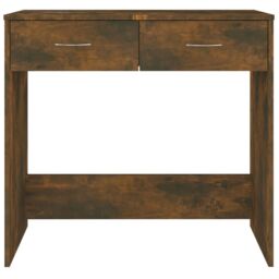 Berkfield Home Desk Smoked Oak 80x40x75 cm Engineered Wood in Brown - Size: 80 x 40 x 75 cm - thumbnail 4