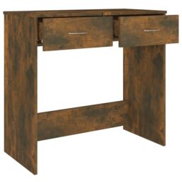 Berkfield Home Desk Smoked Oak 80x40x75 cm Engineered Wood in Brown - Size: 80 x 40 x 75 cm - thumbnail 6