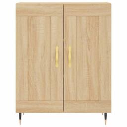 Berkfield Home Sideboard Sonoma Oak 69.5x34x90 cm Engineered Wood in Brown - thumbnail 5