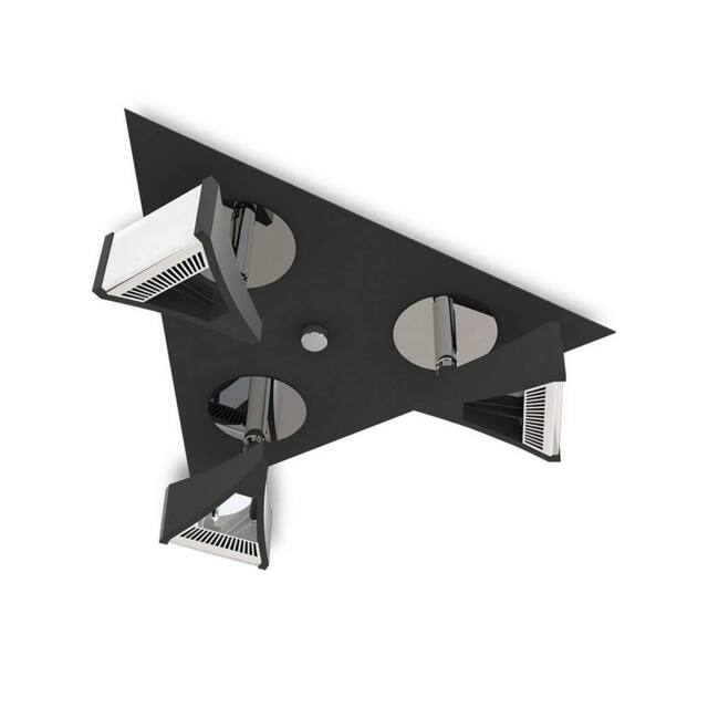 Netlighting Filippo Spot Light 3 Light LED Triangular 15W 1350lm Black Chrome - image 1