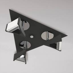 Netlighting Filippo Spot Light 3 Light LED Triangular 15W 1350lm Black Chrome - thumbnail 2