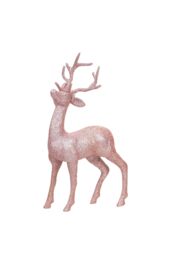 VFM e-Store Christmas Tree Decoration Glitter Reindeer Ornament X 1 26cm Rose Gold - thumbnail 1