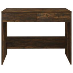 Berkfield Home Desk Smoked Oak 101x50x76.5 cm Engineered Wood in Brown - thumbnail 5