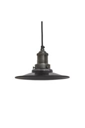 Industville Brooklyn Flat Pendant, 8 Inch, Pewter, Pewter Holder in Dark Grey - thumbnail 3