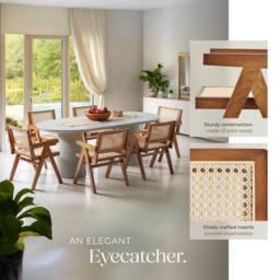 tectake Dining Chair Lizzy Per Piece - Dark Oak in Dark Brown - Size: 1 Pack - thumbnail 4