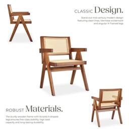 tectake Dining Chair Lizzy Per Piece - Dark Oak in Dark Brown - Size: 1 Pack - thumbnail 3
