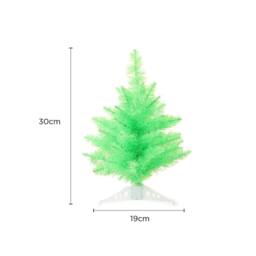 Voltico 1FT Mini Colours Tree Tabletop Small Artificial Xmas Tree in Bright Green - Size: 30 cm - thumbnail 2