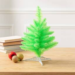 Voltico 1FT Mini Colours Tree Tabletop Small Artificial Xmas Tree in Bright Green - Size: 30 cm - thumbnail 1