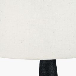 Ruma Set of 2 Elio Black & Wood Effect Textured Ceramic Table Lamp - thumbnail 7