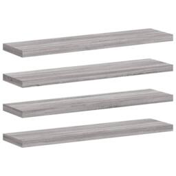 Berkfield Home Wall Shelves 4 pcs Grey Sonoma 40x10x1.5 cm Engineered Wood - thumbnail 1
