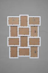 Arpan Multi Aperture Picture Wooden Photo Frame Holds 12 x 6x4 Inch Photo Frames, Collage Picture Wall-Mounted Frame in White - thumbnail 3