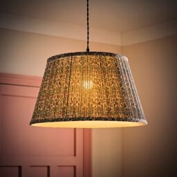 ValueLights Abel Pleated Tapered Floral Easy Fit Ceiling Light Lamp Shade & Bulb in Green - Size: Large - thumbnail 3