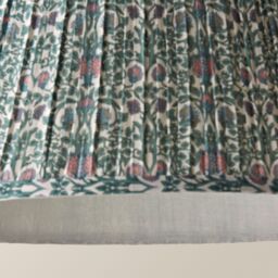 ValueLights Abel Pleated Tapered Floral Easy Fit Ceiling Light Lamp Shade & Bulb in Green - Size: Large - thumbnail 4
