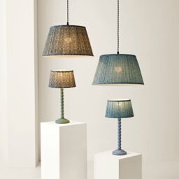 ValueLights Abel Pleated Tapered Floral Easy Fit Ceiling Light Lamp Shade & Bulb in Green - Size: Large - thumbnail 7