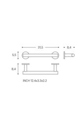 Cosmic Towel Rail Brushed Copper PVD Architect Sp (30cm) in Gold - thumbnail 4