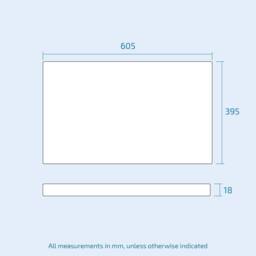 Nes Home Grey 600mm MDF Bathroom Worktop For Vanity Cabinet - thumbnail 6