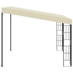 Berkfield Home Wall-mounted Gazebo 3x3 m Cream Fabric in Beige - thumbnail 3