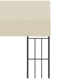Berkfield Home Wall-mounted Gazebo 3x3 m Cream Fabric in Beige - thumbnail 5