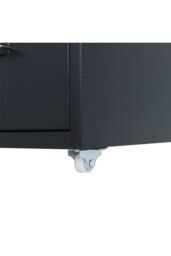 Living and Home 6 Drawers Vertical File Cabinet with Wheels Living Room Storage Cabinet Bedroom Black Bedside Table - thumbnail 6
