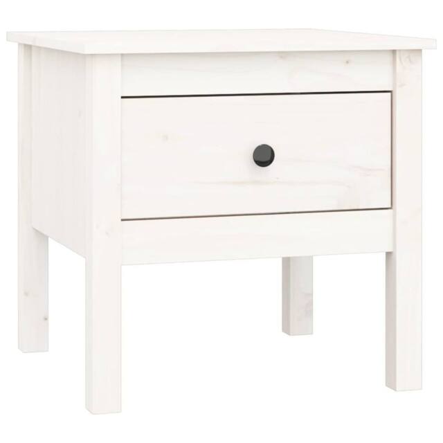 Berkfield Home Side Tables 2 pcs White 50x50x49 cm Solid Wood Pine - Size: 50 x 50 x 49 cm - image 1
