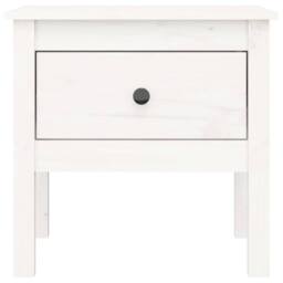 Berkfield Home Side Tables 2 pcs White 50x50x49 cm Solid Wood Pine - Size: 50 x 50 x 49 cm - thumbnail 8