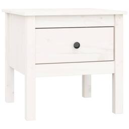 Berkfield Home Side Tables 2 pcs White 50x50x49 cm Solid Wood Pine - Size: 50 x 50 x 49 cm
