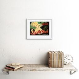 "Artery8 Wall Art Print The Devils Weed Reefer Poster Art Black Framed 9x7 inch in White - Size: W7"" x H9""" - thumbnail 2